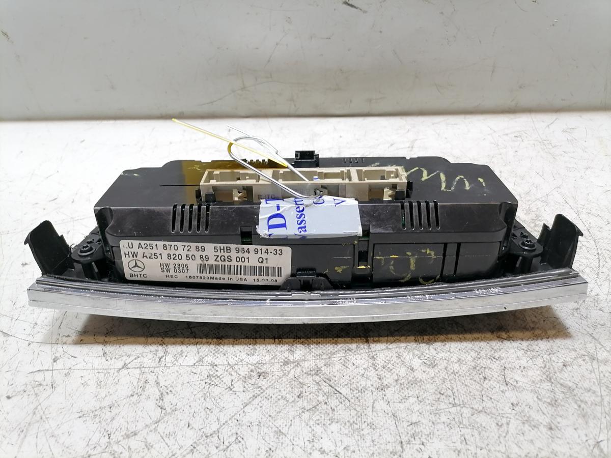 Mercedes R Klasse 251 original Heizungsregulierung Klimabedienteil Bj.2006